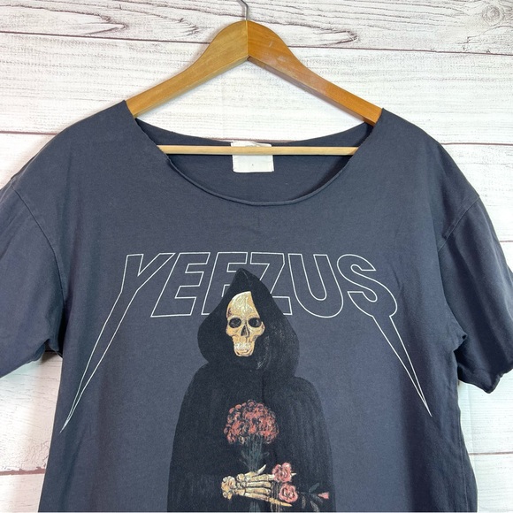 Yeezus Tour 2013 Pacsun Reaper Short Sleeve Charcoal Graphic T-Shirt Size S - Picture 2 of 9